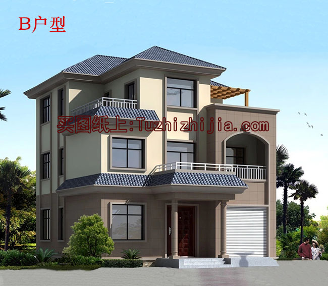 110平預(yù)算20萬內(nèi)三層別墅設(shè)計圖,含效果圖