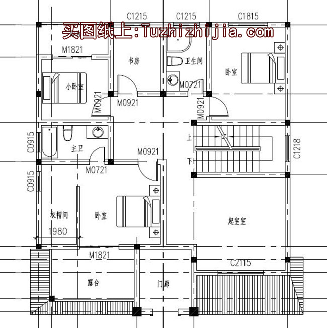 三層樓房設(shè)計(jì)圖紙含效果圖，外觀造型高低錯(cuò)落，別致大方