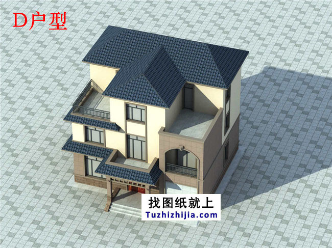 新農村三層房屋cad建筑設計圖紙，磚混結構