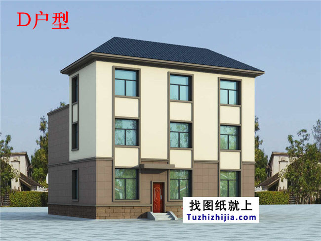 新農村三層房屋cad建筑設計圖紙，磚混結構