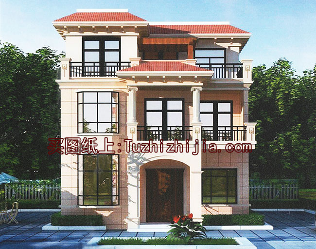 小戶型三層別墅設計圖，戶型經典，外觀精致、美觀