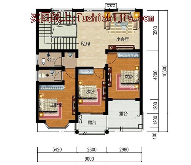 小戶型三層別墅設計圖，戶型經典，外觀精致、美觀