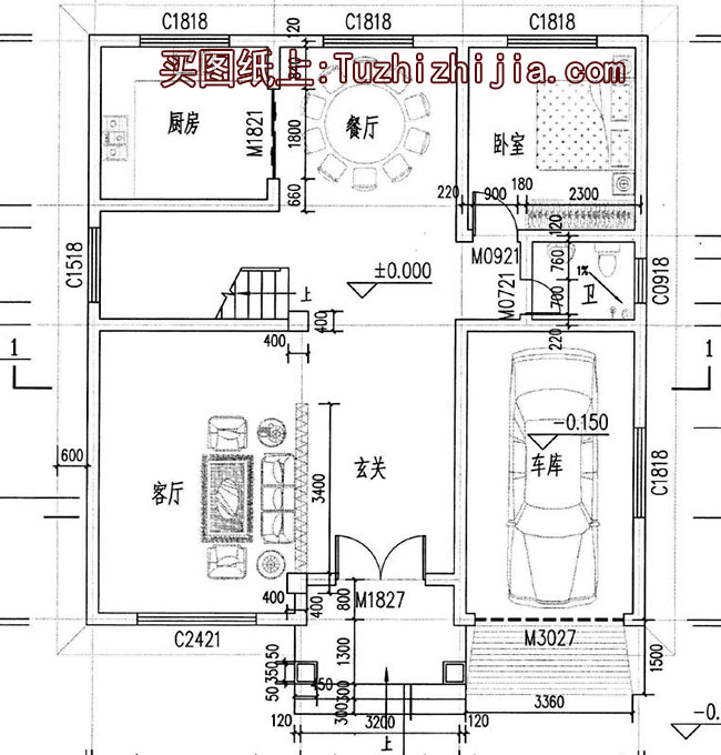 130平左右三層樓房設計圖,新農村住宅自建推薦