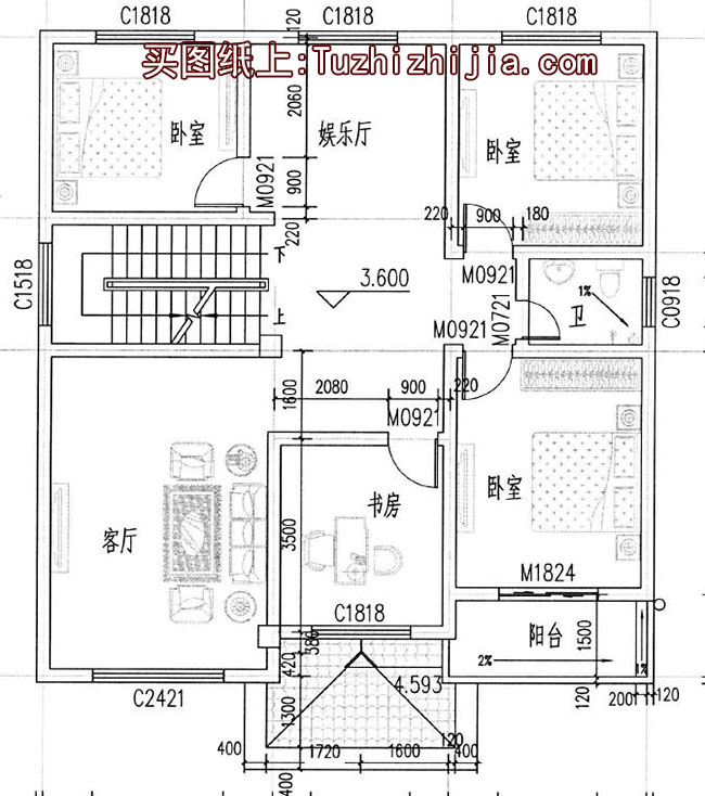 130平左右三層樓房設計圖,新農村住宅自建推薦