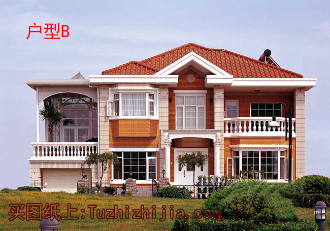 農村四間兩層別墅房屋設計圖，含外觀圖片