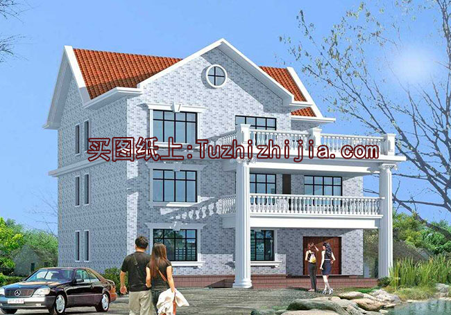 農村實用三層樓房外觀圖片+全套施工設計圖