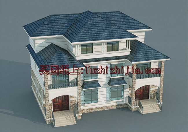 兄弟兩戶雙拼房屋設計圖及外觀圖片,戶型合理