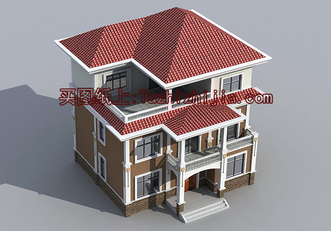 三層獨棟帶露臺房屋設計圖,含外觀圖片大全