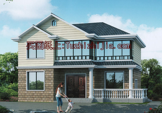 私家二層農村自建房設計圖及效果圖,造價20萬左右