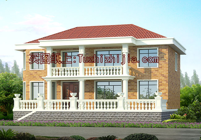 四間兩層樓房設計圖，含外觀圖片