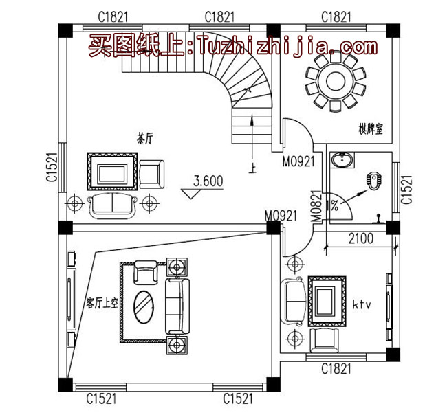 農村兩間四層樓房設計圖,外觀效果圖+全套圖紙