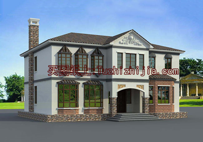 新古典中式風格別墅設計圖，全套施工圖+效果圖