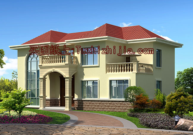 130平四間二層小洋樓設計圖,含外觀圖片