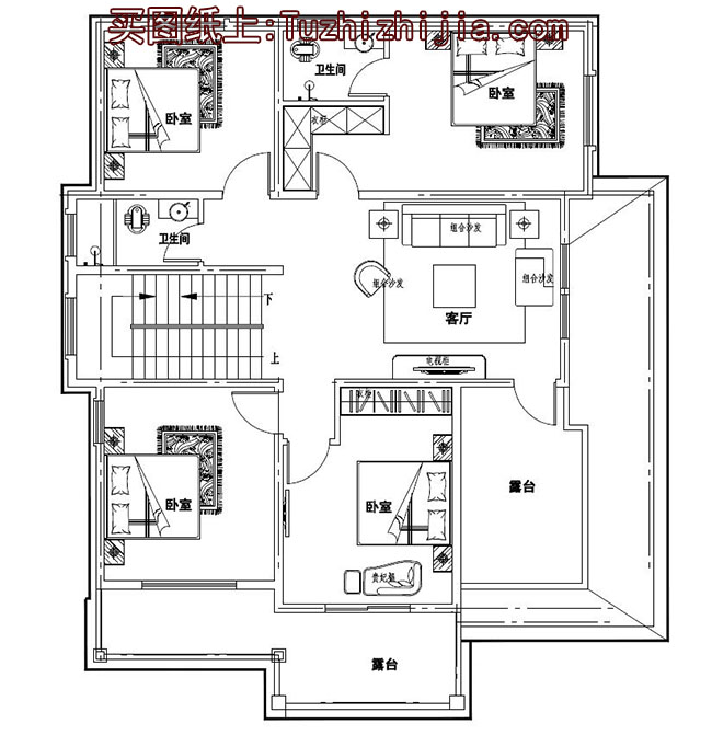150平左右新農村自建房設計圖,含外觀效果圖