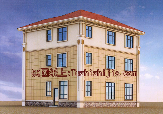 歐式三層小洋樓設計圖，外觀氣派，典雅、高貴