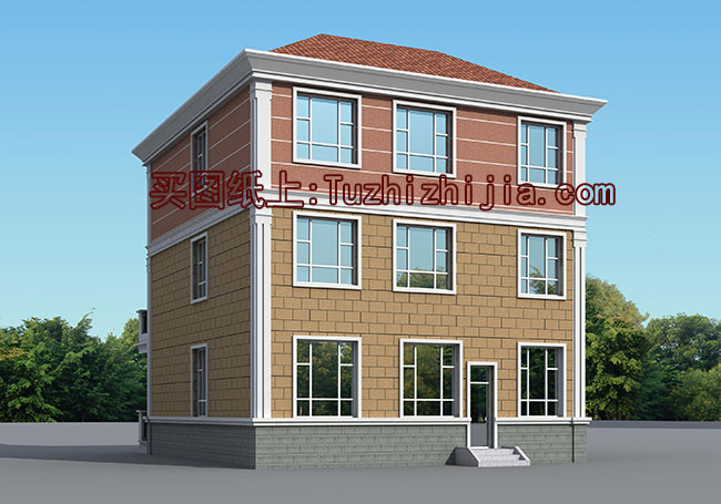 農村三層復式自建樓房設計圖,外觀圖大氣