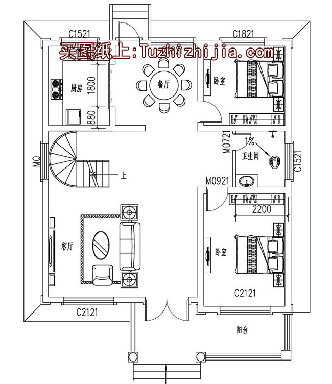 農村三層復式自建樓房設計圖,外觀圖大氣