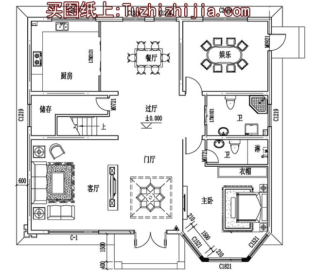造價40萬內三層別墅房屋設計方案，設計圖+外觀效果圖