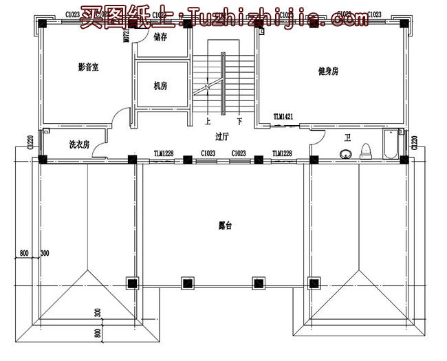 帶電梯高端四層別墅房屋設(shè)計(jì)圖，外觀圖大氣、上檔次