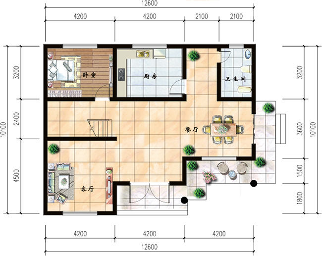私家二層農村自建房設計圖及效果圖,造價20萬左右