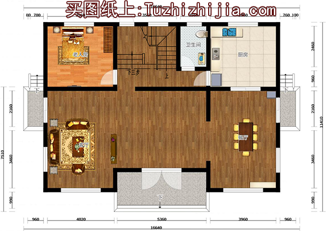 簡歐風格別墅設計圖帶外觀效果圖，三層140平米