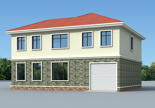 造價25萬農村二層小別墅設計圖,外觀效果圖美觀、精致