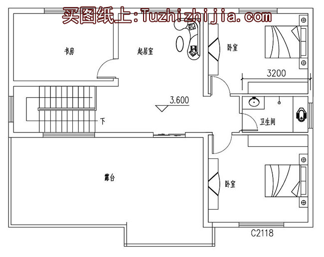 簡單農村自建二層樓房設計圖,南北通透