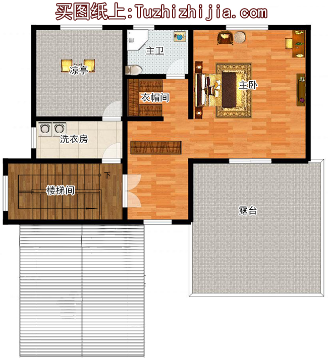 三層別墅設計施工圖紙(含外觀效果圖)帶車庫帶露臺