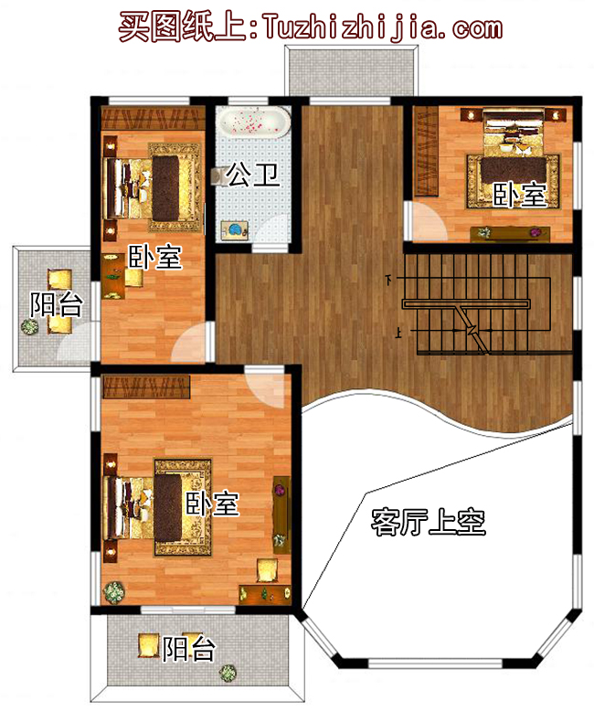 140平三層復式別墅設計圖及外觀效果圖