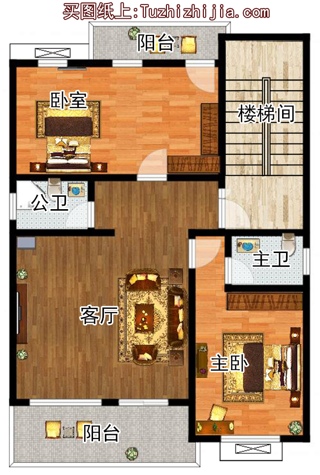 農(nóng)村四層復(fù)式房屋設(shè)計(jì)圖紙,占地105平方米預(yù)算35萬左右