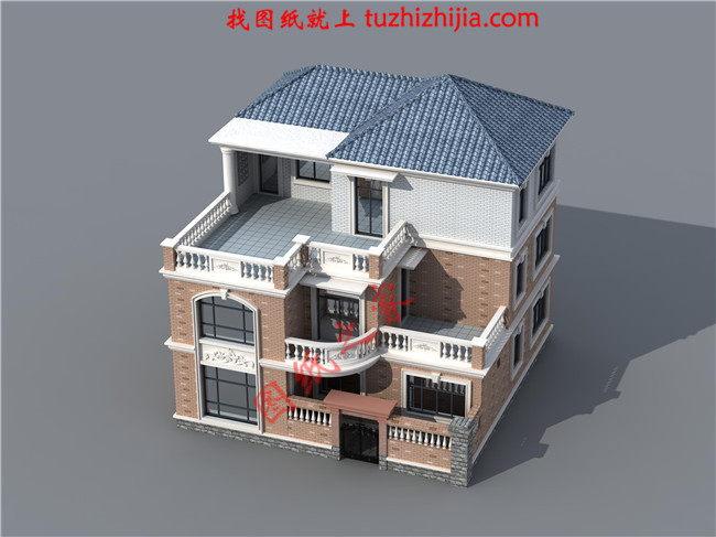 最新140平米三層自建房屋設計圖紙，本戶型帶小院