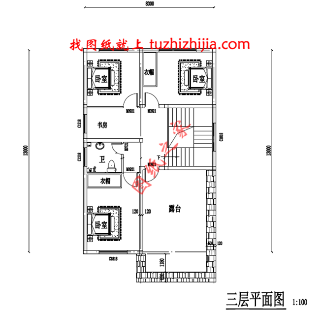 占地100平米三層自建房屋自建別墅設(shè)計圖,布局合理,功能齊全