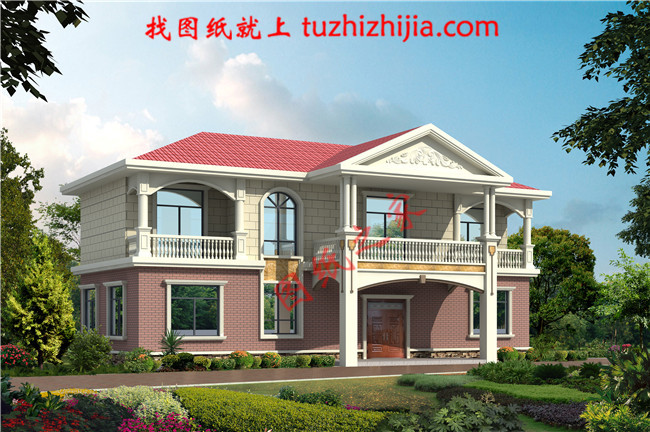 時尚大方的農村二層自建房屋設計圖紙,占地120平米左右