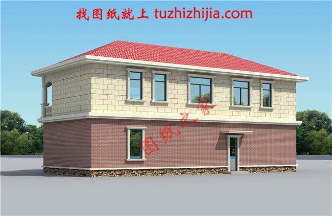 時尚大方的農村二層自建房屋設計圖紙,占地120平米左右