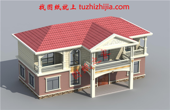 時尚大方的農村二層自建房屋設計圖紙,占地120平米左右