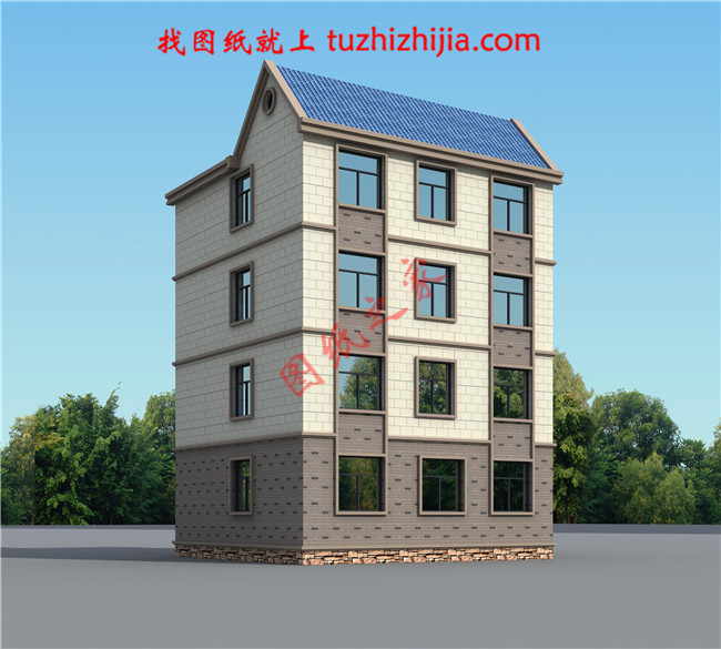 簡單實用的四層農村自建房屋設計圖，占地100平米左右