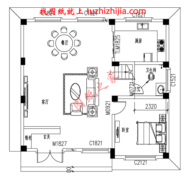 簡單實用的四層農村自建房屋設計圖，占地100平米左右