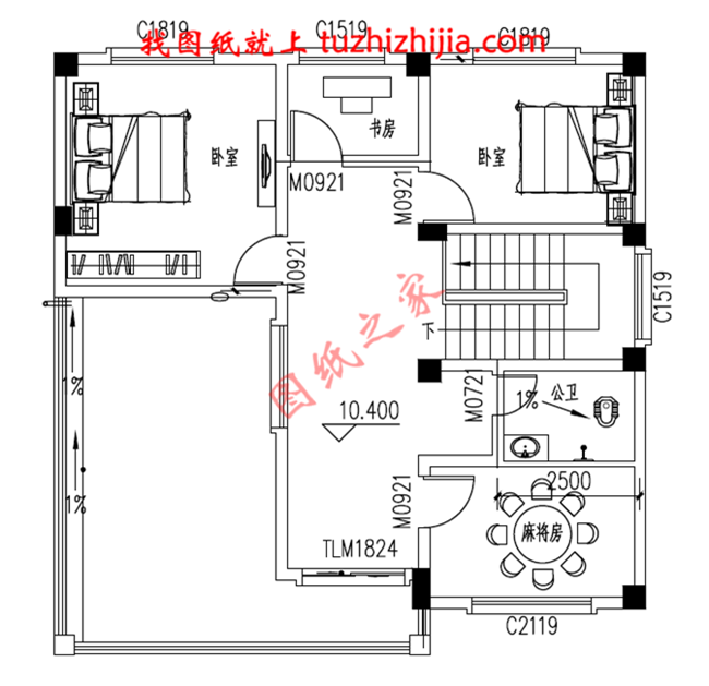 簡單實用的四層農村自建房屋設計圖，占地100平米左右