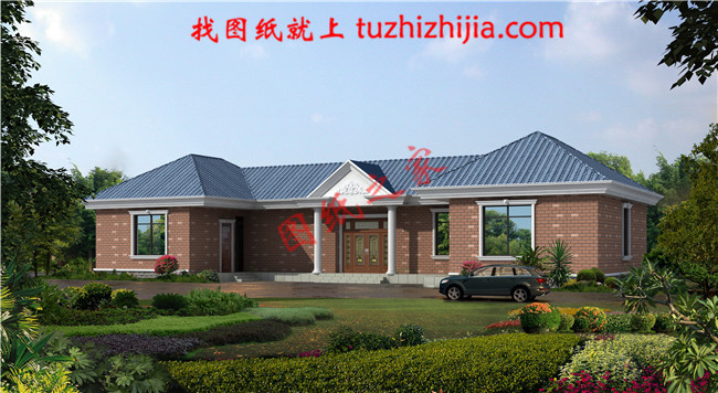 一層三合院自建房屋設計的圖紙,建筑面積200平米左右