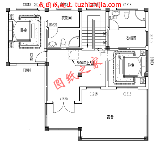 三層帶車庫樓中樓建房別墅圖紙，占地130平米左右，戶型室內(nèi)布局合理
