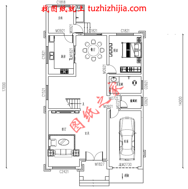 最新設計的三層農村別墅圖紙，帶車庫，帶露臺，占地150平米左右