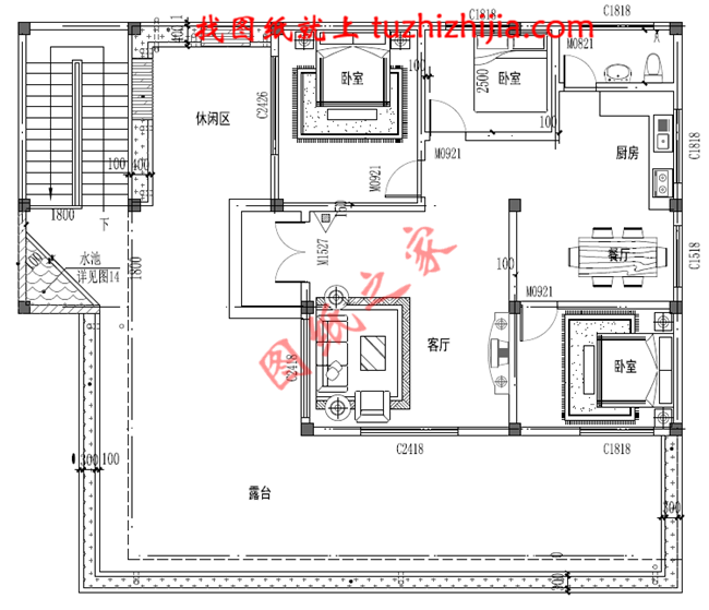 二層別墅設計圖紙及效果圖，占地200平米，外觀精致優雅，小有情調