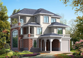 帶車庫三層農村小別墅設計圖，最新的設計，款式新穎