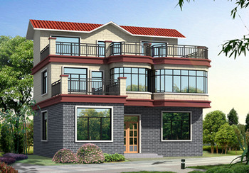 新農村三層自建房屋設計圖，占地120平米，工藝簡單