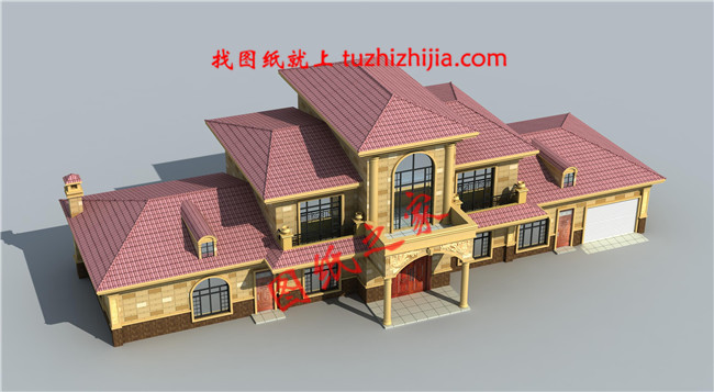 五星級土豪二層半小別墅，占地240平米，外觀大氣豪放