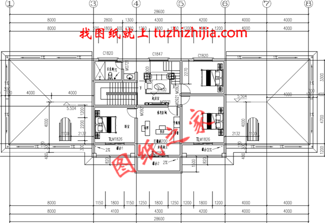 五星級土豪二層半小別墅，占地240平米，外觀大氣豪放