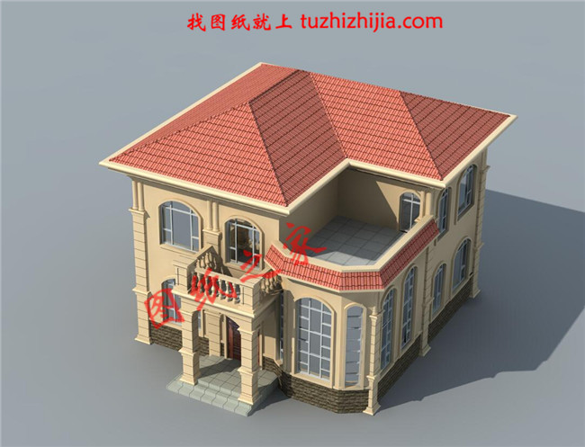 經濟實用型二層農村小別墅設計圖,造價25萬內,外觀看起來時尚