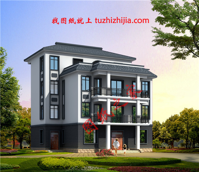 古典韻味的四層房屋設(shè)計圖,占地140平米左右,這樣的外觀配上紅木家具豈不美哉