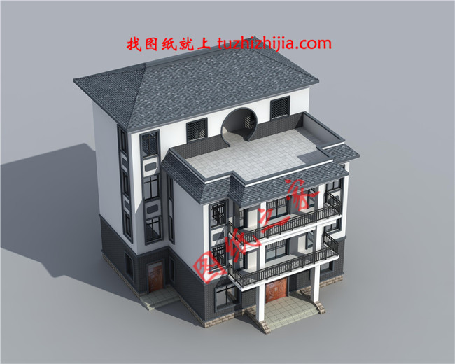 古典韻味的四層房屋設(shè)計圖,占地140平米左右,這樣的外觀配上紅木家具豈不美哉