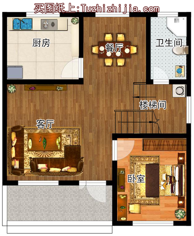 經典小戶型新農村房屋住宅設計圖,10萬左右